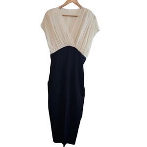 Vintage Carole Little Dress Womens Sz 10 Black Glam 90s Evening Party Going Out